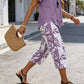 👗40% OFF! 🔥Women's 2-Piece Set – Layered Asymmetrical Tunic Top & Printed Wide Leg Pants, Breathable Polyester ✨