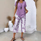 👗40% OFF! 🔥Women's 2-Piece Set – Layered Asymmetrical Tunic Top & Printed Wide Leg Pants, Breathable Polyester ✨