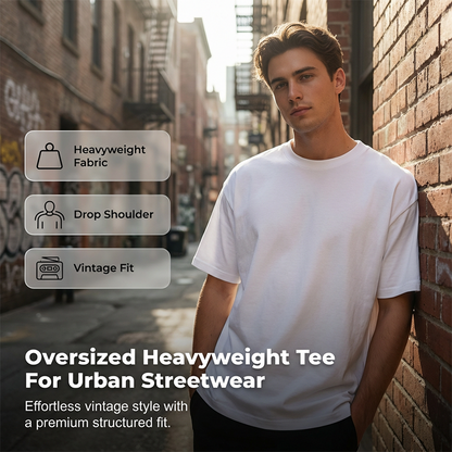 🖤New arrival 40% OFF!🧥Men's Heavyweight Oversized Drop-Shoulder T-Shirt