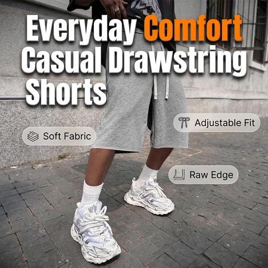 🩳New arrival 40% OFF!🖤Men's Casual Drawstring Knee-Length Shorts