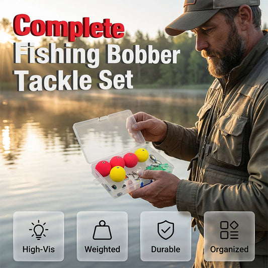 🎣🪈Complete Fishing Float Bobber Rig Kit | High-Density Foam with Weighted Core🫧
