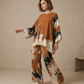 🥳2026 HOT SALE🥳💞50K+ SOLD!Abstract Print Flowy Wide Leg Pants and Top Set