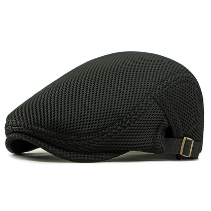 🧢New arrival 40% OFF!🏖️Breathable Flat Cap with Adjustable Strap – Mesh Fabric, Classic Ivy Style & Built-in Sweatband – All-Day Comfort🌞