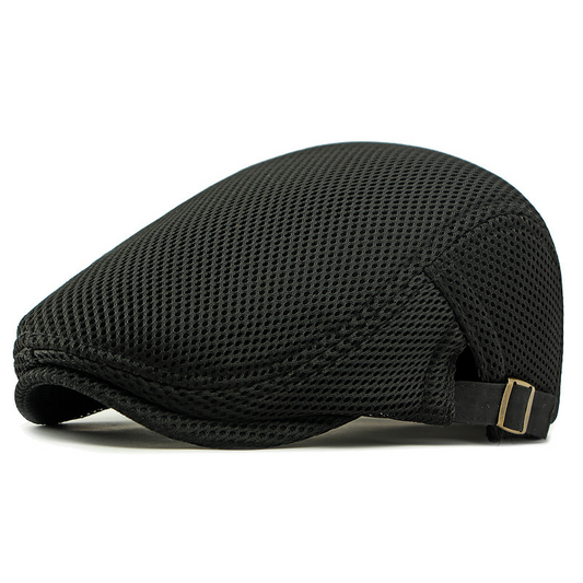 🧢New arrival 40% OFF!🏖️Breathable Flat Cap with Adjustable Strap – Mesh Fabric, Classic Ivy Style & Built-in Sweatband – All-Day Comfort🌞
