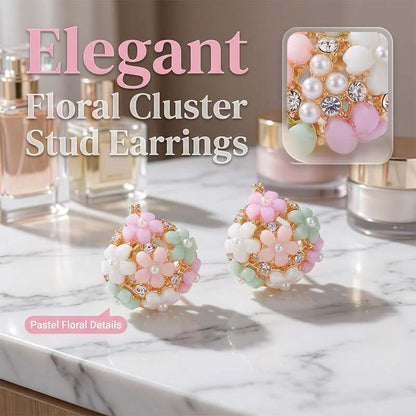 💞Mother's Day Early Bird Special💍Elegant earrings with colorful floral motifs made of cubic zirconia