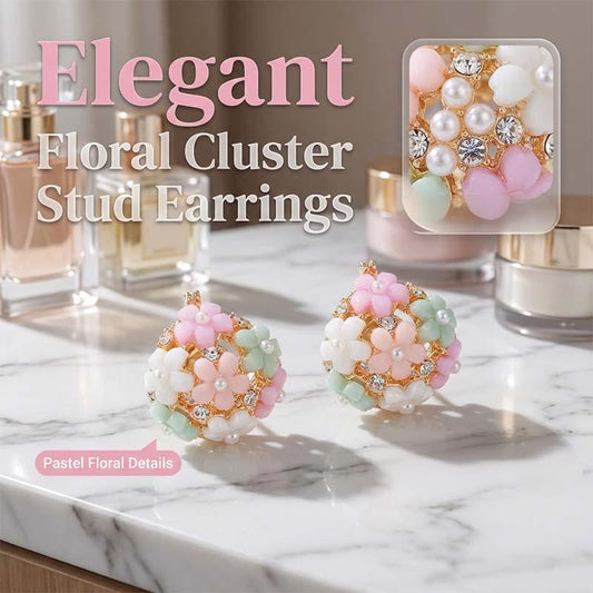 💞Mother's Day Early Bird Special💍Elegant earrings with colorful floral motifs made of cubic zirconia