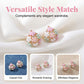 💞Mother's Day Early Bird Special💍Elegant earrings with colorful floral motifs made of cubic zirconia