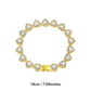 💍Mother's Day Early Bird Special💎Sparkling Heart Statement Chain Necklace – Rhinestone, Gold/Silver, Adjustable Length – Perfect Gift 💖