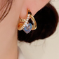 💍Mother's Day Early Bird Special🩵Elegant V-Shape Heart Dangle Hoop Earrings