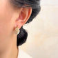 💍Mother's Day Early Bird Special✨ Faux Pearl Basket Hoop Earrings – Gold Tone, Unique Weave, Classic Elegance 🪀