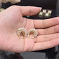 💍Mother's Day Early Bird Special✨ Faux Pearl Basket Hoop Earrings – Gold Tone, Unique Weave, Classic Elegance 🪀