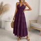 👗40% OFF NOW! 🌴 Women's Halter Neck Backless Maxi Dress – Tiered, Flowy, Resort Style 🌺
