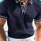 👔New arrival 40% OFF!🤍Summer Casual Short Sleeve Polo Shirt – Premium Knit, Contrast Tipping, Breathable🏌️