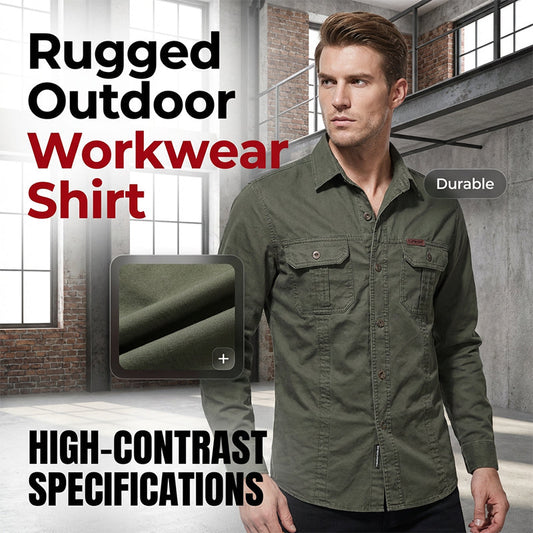 😎New arrival 40% OFF!🔥 Men’s Long Sleeve Cotton Workwear Shirt – Durable, Comfortable & Perfect for Everyday Work ✨💪