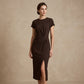 🏖️New arrival 40% OFF!🌊Elegant Twist-Front Waist-Cinching Slit Dress