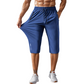 🩳40% OFF NOW! 🏃 Men's Quick-Dry Sports Capri Pants – Stretchy & Breathable with Secure Zipper Pockets – Elastic Waist & Versatile Fit 🧘‍♂️