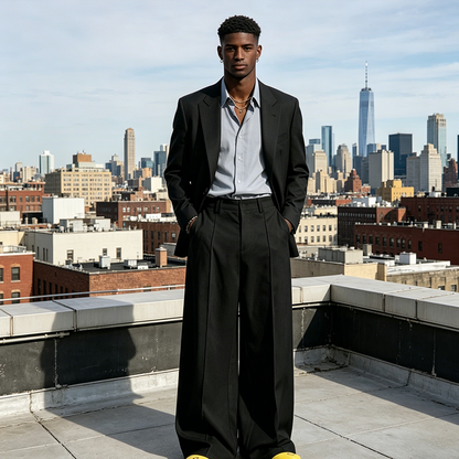 👖40% OFF! 🍃 Men's Minimalist Wide-Leg Pants – Structured Seams, Premium Fabric, Versatile ✨