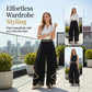 🍂New arrival 40% OFF!🖤Women's Wide-Leg Pants – Flowy, Gold Trim, Elegant, Versatile