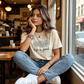 👕New arrival 40% OFF!🌼 "Life is Good" T-Shirt – Daisy Graphic, Cotton, Relaxed Fit, Positive ✨