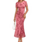 👗40% OFF! ✨ Women's Floral Mesh Mermaid Dress – Ruched Waist, Romantic, 7 Colors 🌸