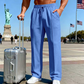 📢40% OFF!⏰Men's Elastic Waist Drawstring Straight Leg Pants