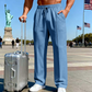 📢40% OFF!⏰Men's Elastic Waist Drawstring Straight Leg Pants