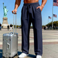 📢40% OFF!⏰Men's Elastic Waist Drawstring Straight Leg Pants
