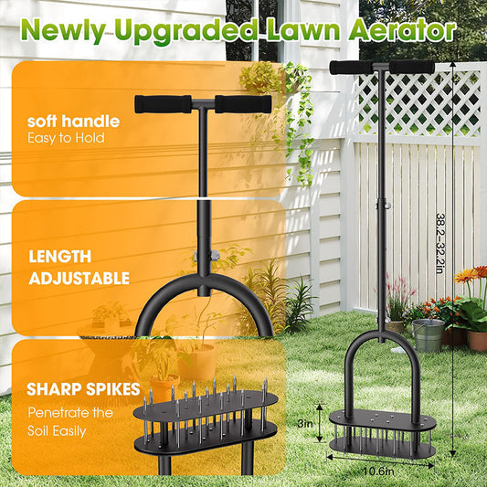 🌸 New Arrivals 40% OFF🌱Heavy-Duty Lawn Coring Aerator – Removes soil plugs & boosts root growth🏡