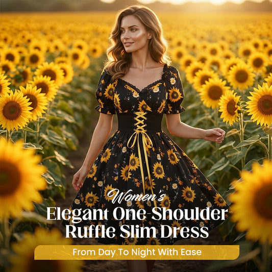 🌼New arrival 40% OFF!🔥Women's Print Puff Sleeve Dress