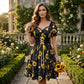 🌼New arrival 40% OFF!🔥Women's Print Puff Sleeve Dress
