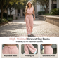 👚40% OFF NOW!🌸 Women's Two-Piece Lounge Set – Collared Crop Top & Wide-Leg Pants – Drawstring & Breathable – Chic Casual Outfit 👖