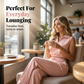 👚40% OFF NOW!🌸 Women's Two-Piece Lounge Set – Collared Crop Top & Wide-Leg Pants – Drawstring & Breathable – Chic Casual Outfit 👖