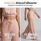 👚40% OFF NOW!🌸 Women's Two-Piece Lounge Set – Collared Crop Top & Wide-Leg Pants – Drawstring & Breathable – Chic Casual Outfit 👖
