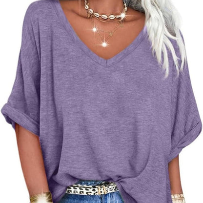 🥳50K+ SOLD!💞40% OFF! 🔥Women's Casual Loose V-Neck Top