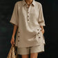 🌸 New arrival 40% OFF!🤍Women's Summer Relaxed Fit Top and Shorts Set