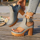 🏖️New arrival 40% OFF!👡Chunky Heel Platform Sandals with Ankle Strap
