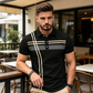 👕Men's Striped Short Sleeve Collared Top🌿
