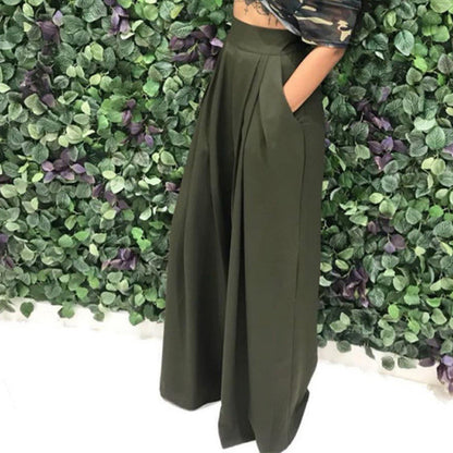 👖40% OFF NOW!✨ Women's Elegant High-Waist Pants – Wide Leg & Side Pockets – Soft Breathable Blend Trousers in 15 Colors 🌿