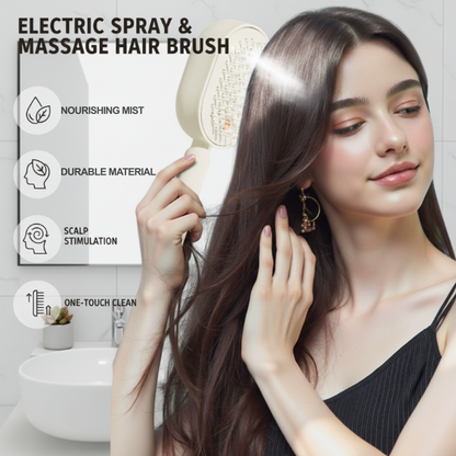 💆‍♀️40% OFF NOW! 💧 Electric Spray & Massage Hair Brush – Soothing Scalp Massage, Fine Mist Spraying & Smooth Hair Care – Detangle, Nourish, Relax ✨