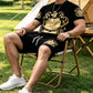 👕40% OFF NOW!👑 Men's Gold Crest Print T-Shirt & Shorts Set – Stylish, breathable & perfect for casual summer days or sporty looks 🩳
