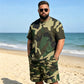 👕40% OFF!🩳Men's Camo Print T-Shirt & Shorts Set – Coordinated, Relaxed, Breathable 🌿