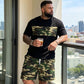 👕40% OFF!🩳Men's Camo Print T-Shirt & Shorts Set – Coordinated, Relaxed, Breathable 🌿