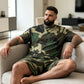 👕40% OFF!🩳Men's Camo Print T-Shirt & Shorts Set – Coordinated, Relaxed, Breathable 🌿