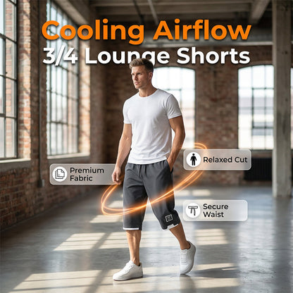🩳 40% OFF NOW!❄️ Men's Ice Silk Capri Shorts – Breathable & Ultra-Light – Cool 3/4 Lounge Pants 🌬️