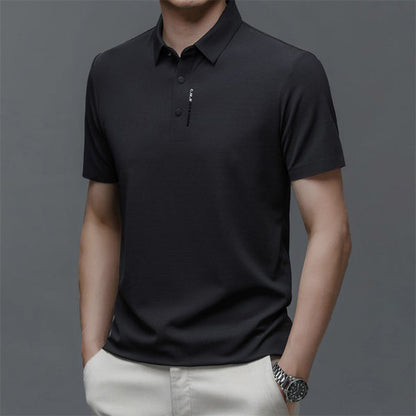 👔New Arrival 40％ Off🔥Men's Ice Silk Cuffs and Chest Dual Graphic Short Sleeve
