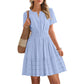 ☀️🌸Women’s Tiered Mini Dress🍀 – Short Sleeve, Sweet Summer Style & Everyday Comfort 👗