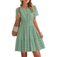 ☀️🌸Women’s Tiered Mini Dress🍀 – Short Sleeve, Sweet Summer Style & Everyday Comfort 👗