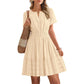 ☀️🌸Women’s Tiered Mini Dress🍀 – Short Sleeve, Sweet Summer Style & Everyday Comfort 👗
