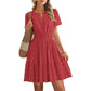 ☀️🌸Women’s Tiered Mini Dress🍀 – Short Sleeve, Sweet Summer Style & Everyday Comfort 👗