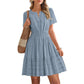 ☀️🌸Women’s Tiered Mini Dress🍀 – Short Sleeve, Sweet Summer Style & Everyday Comfort 👗